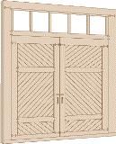 FREIGHT DOOR with 5 LITE TRANSOM  72 W X 108 H 