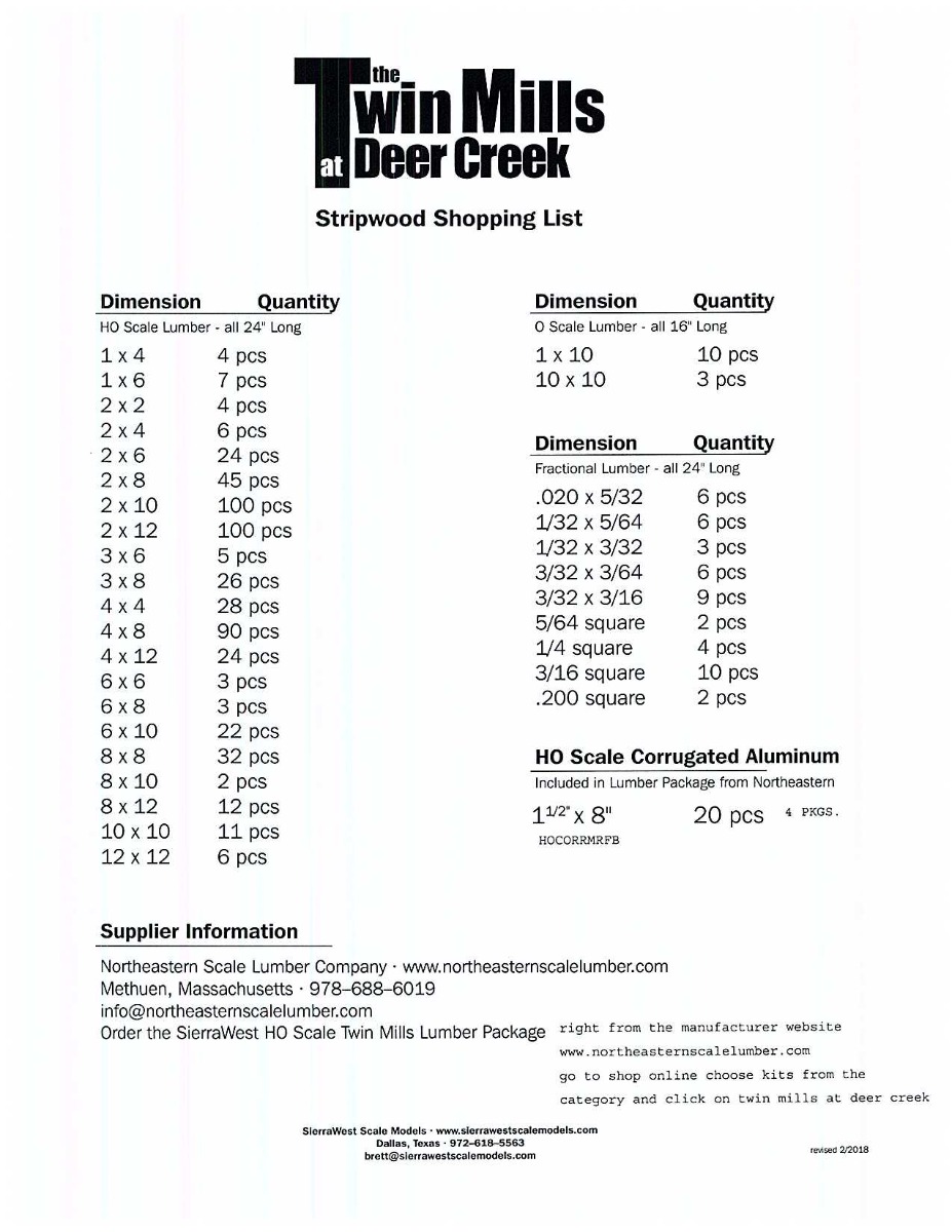 Northeastern Scale Lumber Co. Sierra West Twin Mills at Deer Creek